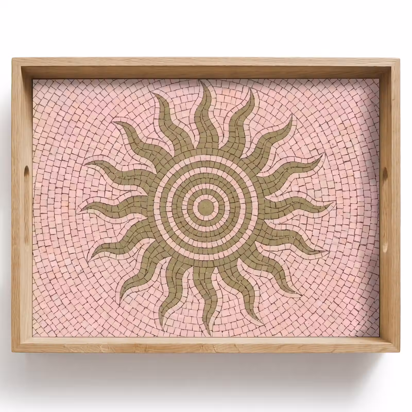 Dienblad - Mozaïek - Zon - Patroon - Klassiek - Roze — 1