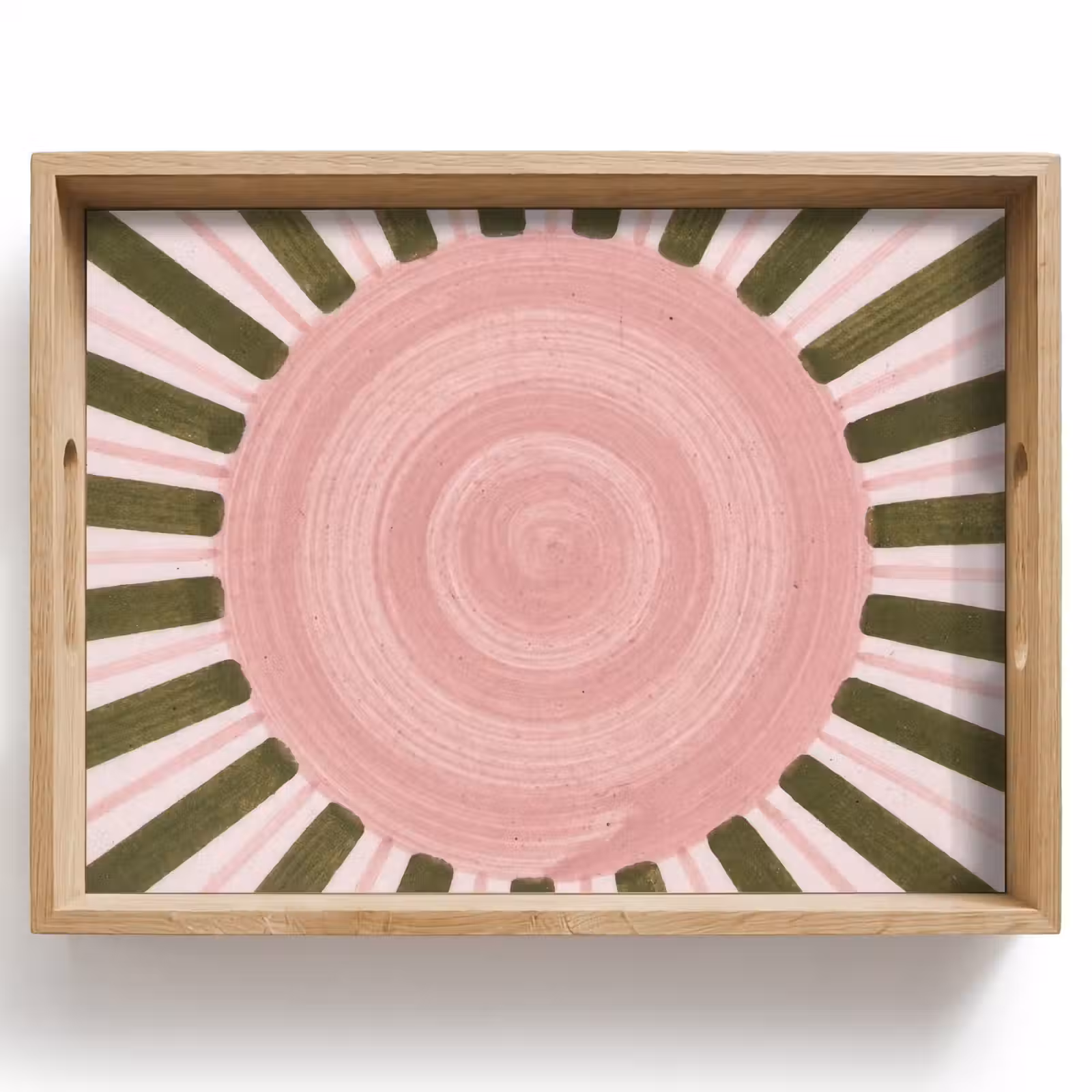 Dienblad - Patroon - Cirkel - Stralen - Abstract - Roze — 1