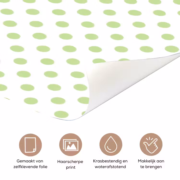 Deursticker - Snack Station - Groen - Stippen — 3