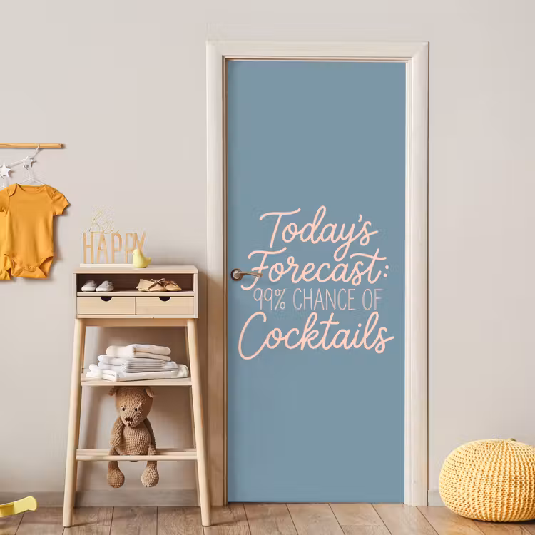 Deursticker - Today's Forecast - Cocktails - Blauw — 6