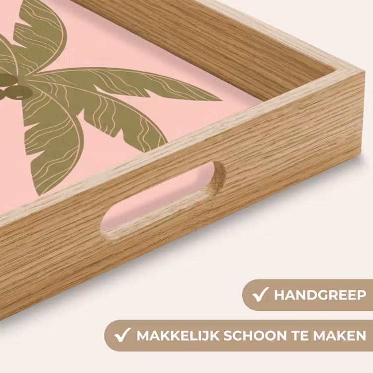 Dienblad - Boom - Palm - Natuur - Illustratie - Roze — 5