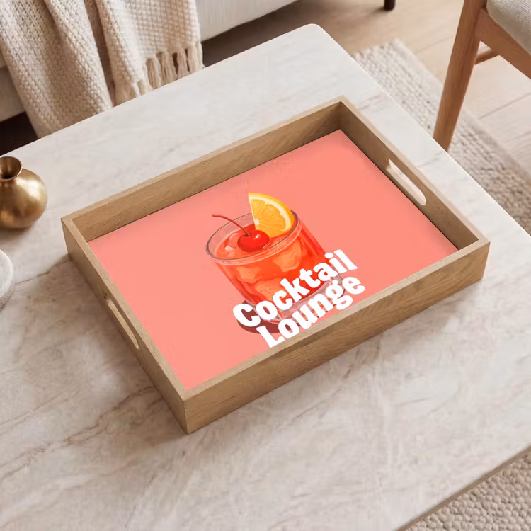 Dienblad - Cocktail Lounge - Glas - Koraal — 2