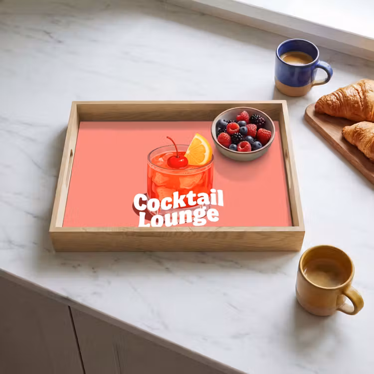 Dienblad - Cocktail Lounge - Glas - Koraal — 4