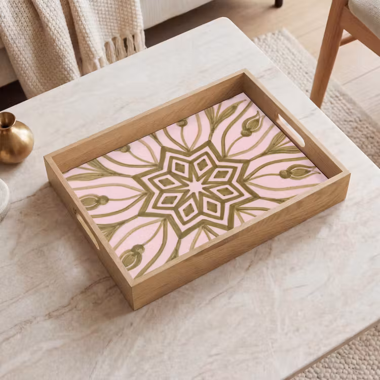 Dienblad - Patroon - Mandala - Decoratie - Abstract - Groen — 2