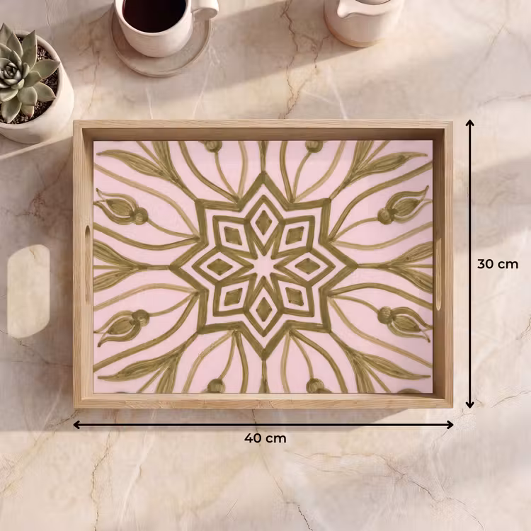 Dienblad - Patroon - Mandala - Decoratie - Abstract - Groen — 9
