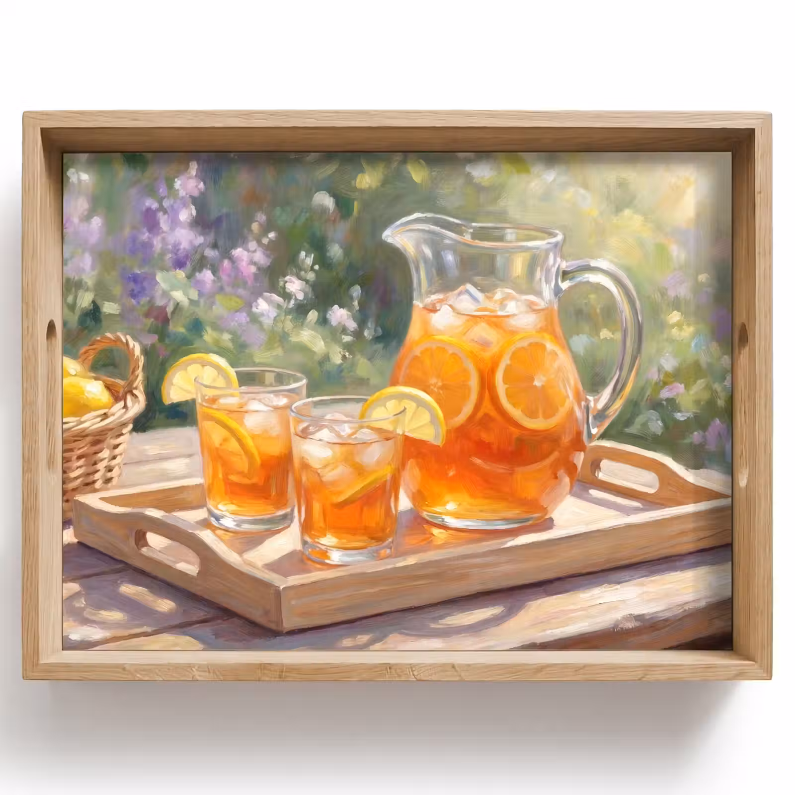 Dienblad - Drank - Citroen - Zomer - Tuin - Geel — 1