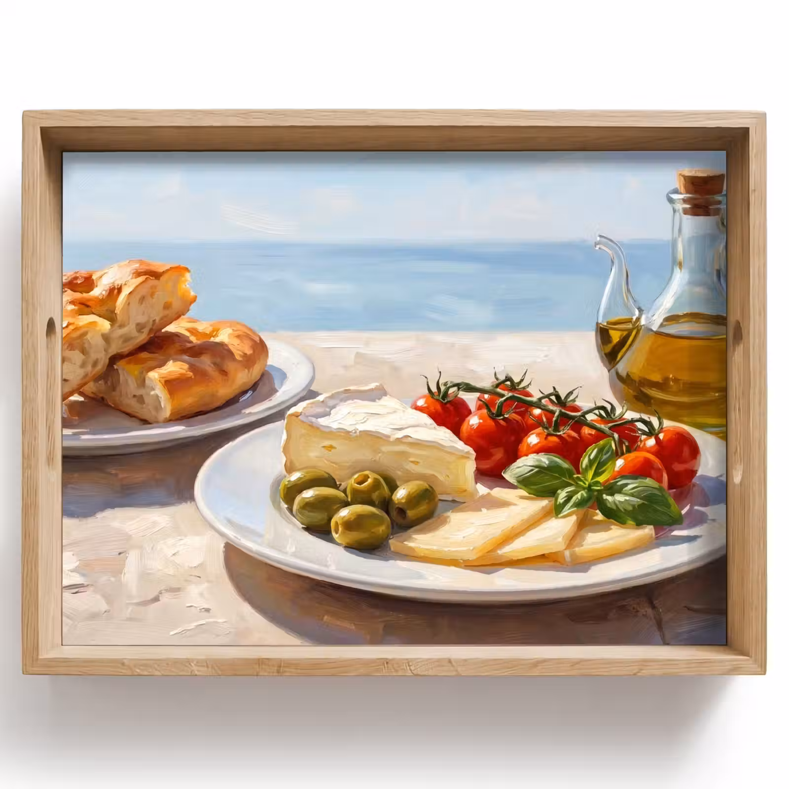 Dienblad - Eten - Middellandse Zee - Natuur - Geschilderd — 1