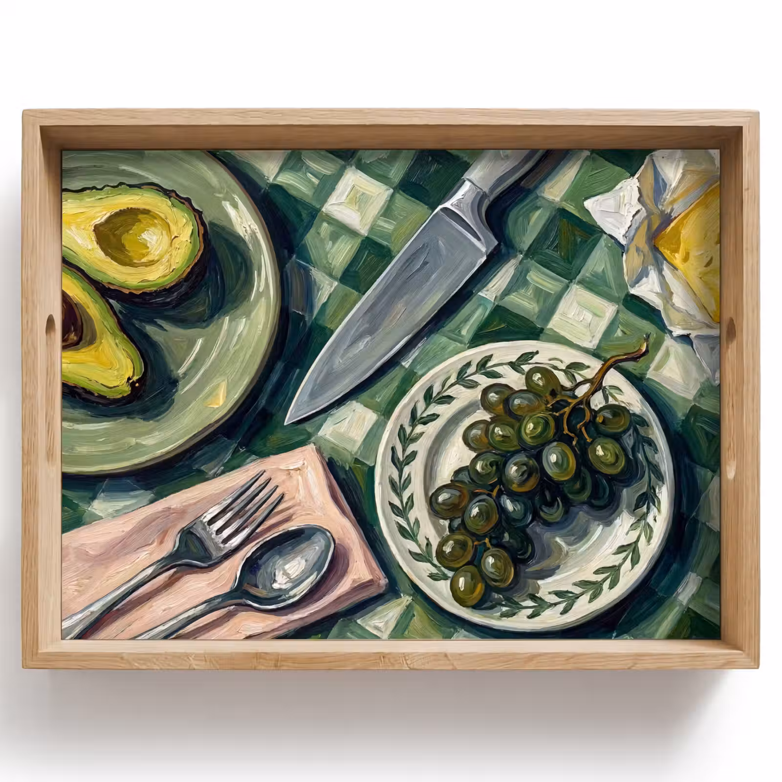 Dienblad - Eten - Ontbijt - Tafel - Modern - Groen — 1