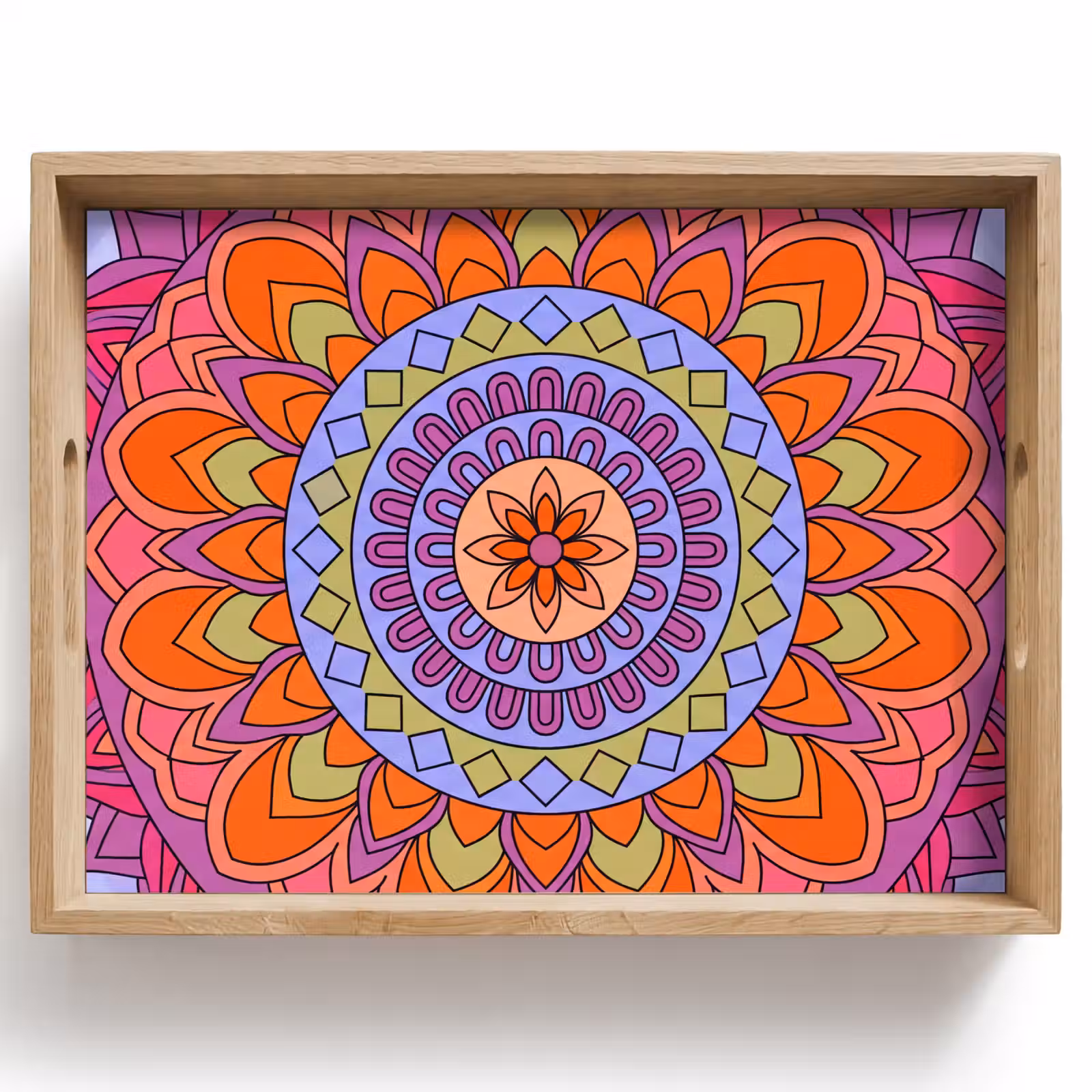 Dienblad - Mandala - Cirkel - Abstract - Kleurrijk - Patroon — 1