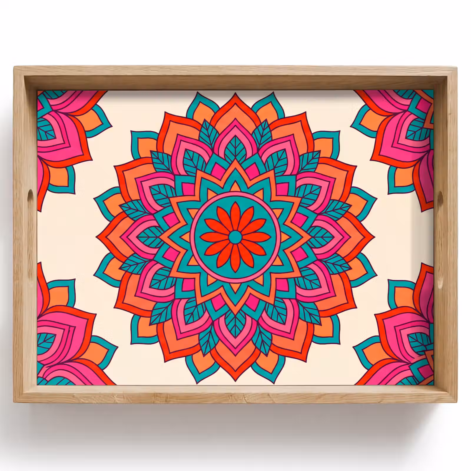 Dienblad - Mandala - Patroon - Abstract - Kleurrijk - Modern — 1