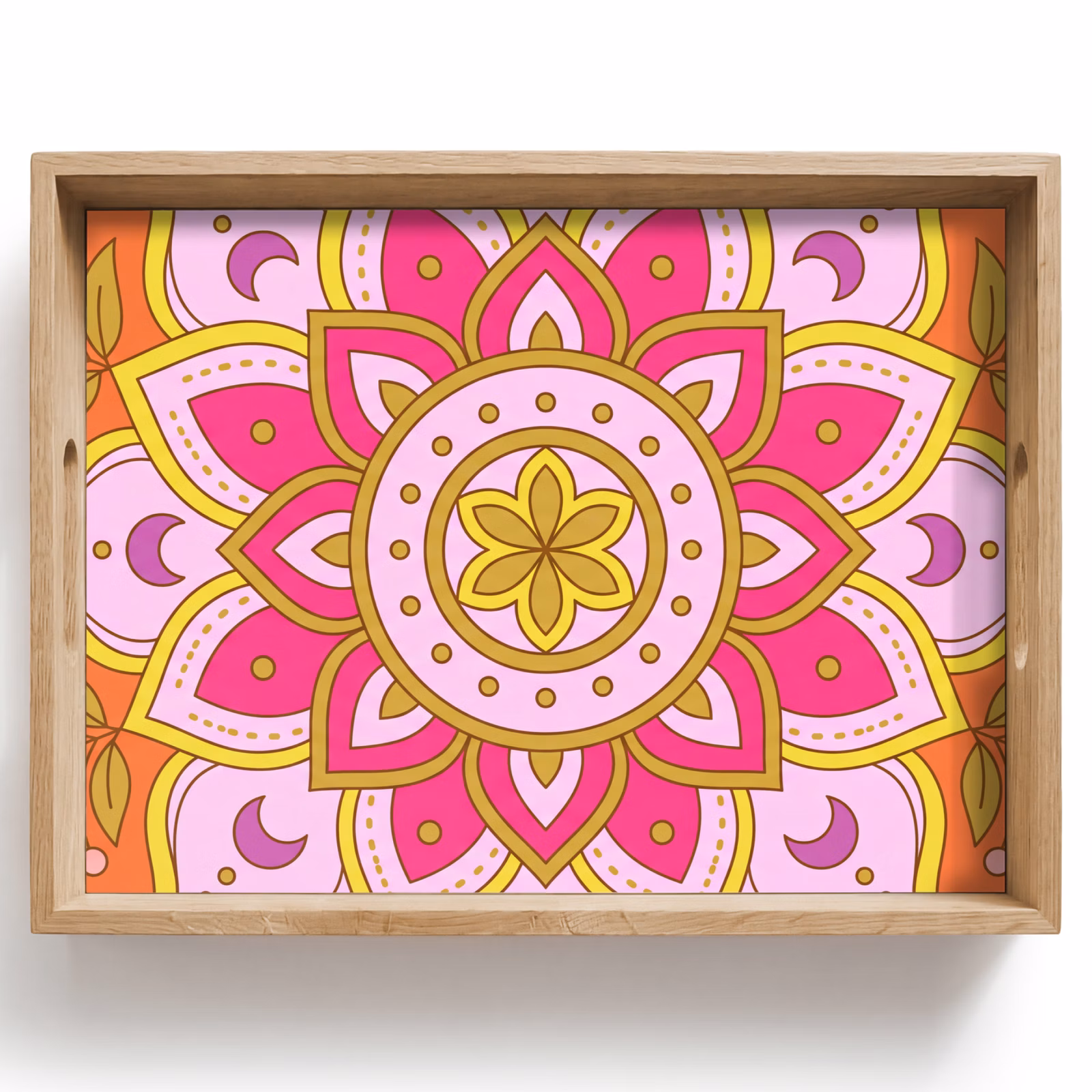 Dienblad - Patroon - Bloemmotief - Decoratie - Abstract - Roze — 1