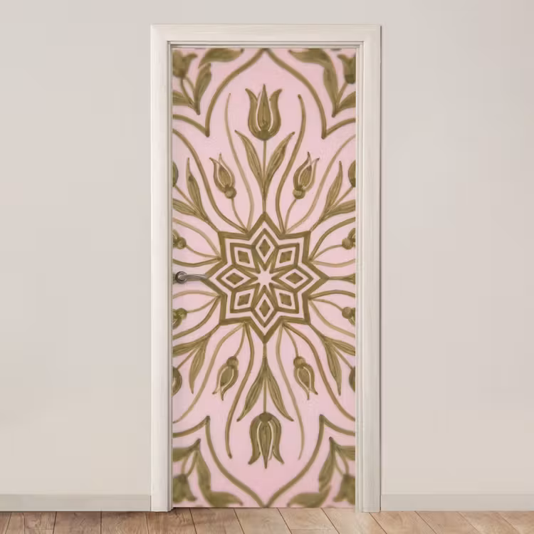 Deursticker - Patroon - Mandala - Decoratie - Abstract - Groen — 1