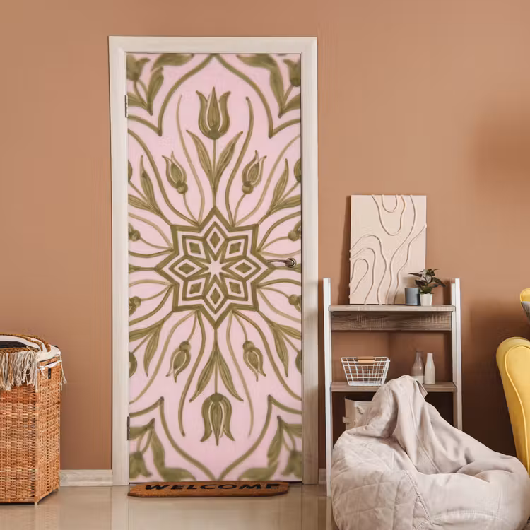 Deursticker - Patroon - Mandala - Decoratie - Abstract - Groen — 2