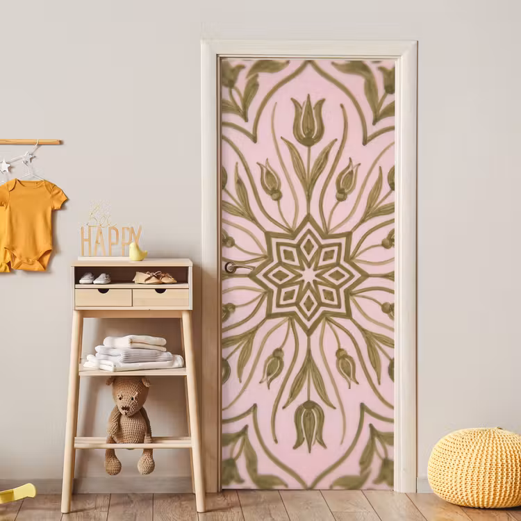 Deursticker - Patroon - Mandala - Decoratie - Abstract - Groen — 6