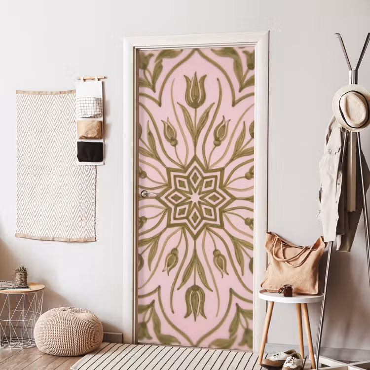 Deursticker - Patroon - Mandala - Decoratie - Abstract - Groen — 8