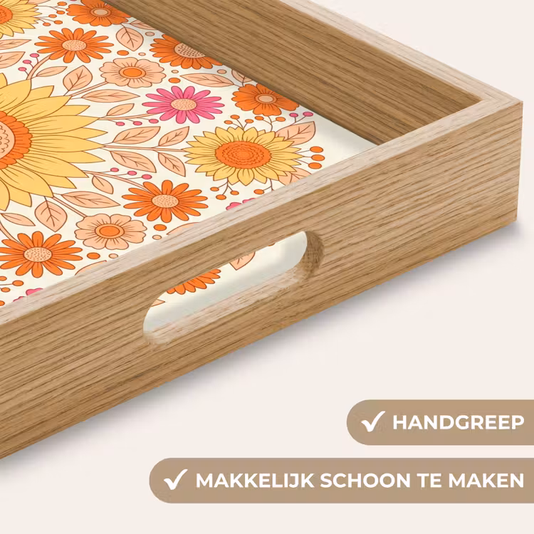 Dienblad - Bloemen - Mandala - Patroon - Kleurrijk — 5