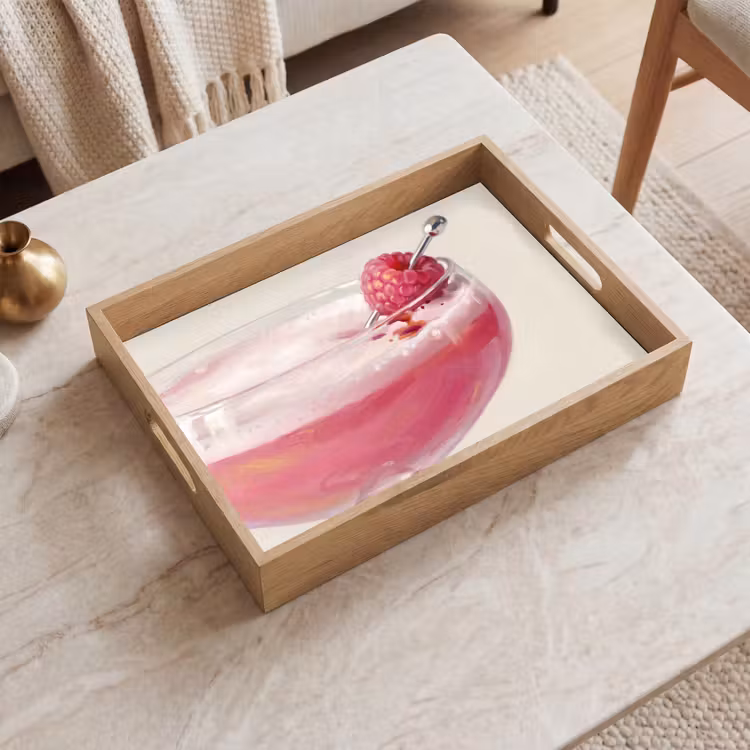 Dienblad - Cocktail - Framboos - Drank - Modern - Roze — 2