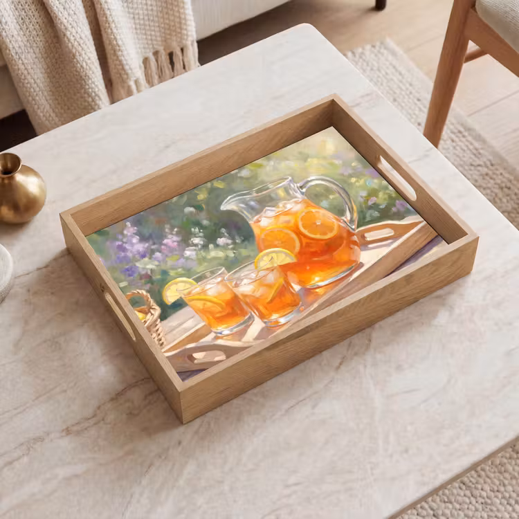 Dienblad - Drank - Citroen - Zomer - Tuin - Geel — 2