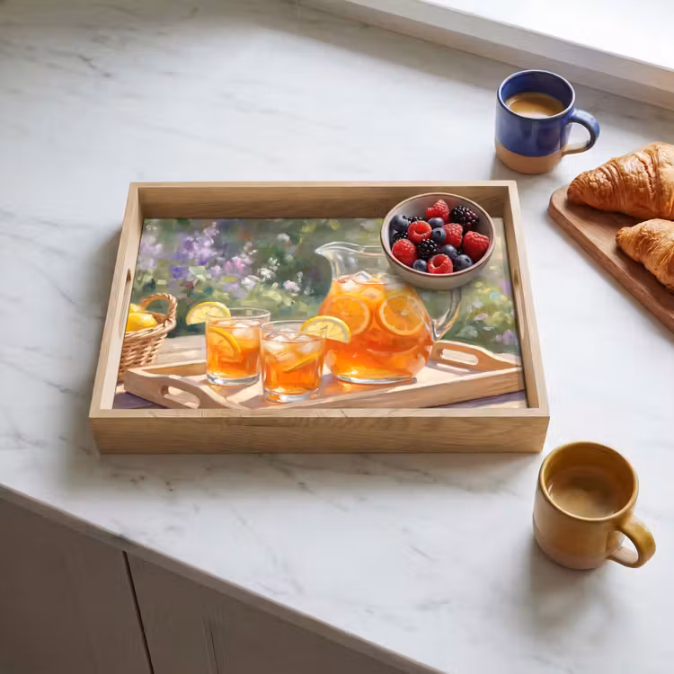 Dienblad - Drank - Citroen - Zomer - Tuin - Geel — 4