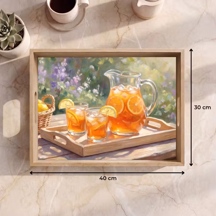 Dienblad - Drank - Citroen - Zomer - Tuin - Geel — 9