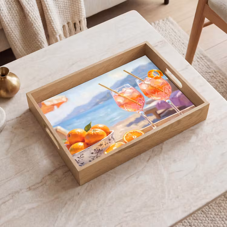 Dienblad - Drank - Glazen - Strand - Zomer - Oranje — 2