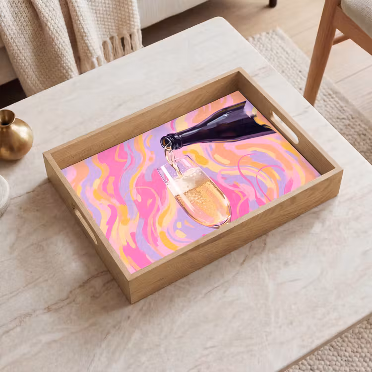 Dienblad - Drank - Inschenken - Feest - Abstract - Roze — 2