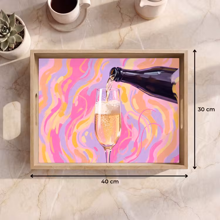 Dienblad - Drank - Inschenken - Feest - Abstract - Roze — 9