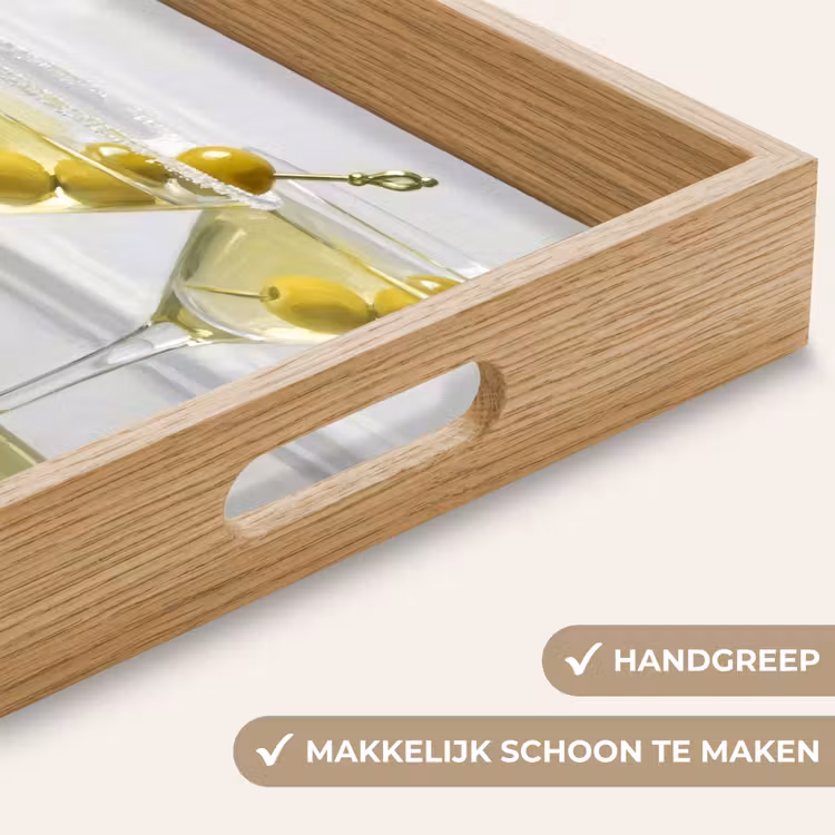 Dienblad - Drank - Martini - Olijven - Modern - Wit — 5