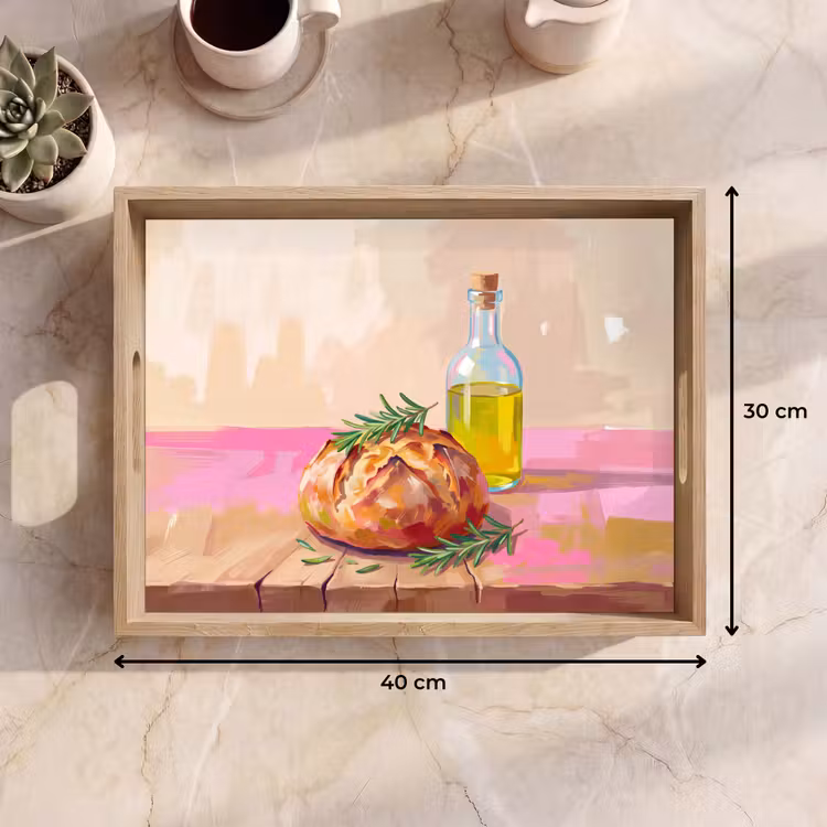 Dienblad - Eten - Brood - Olijfolie - Abstract - Keuken — 9