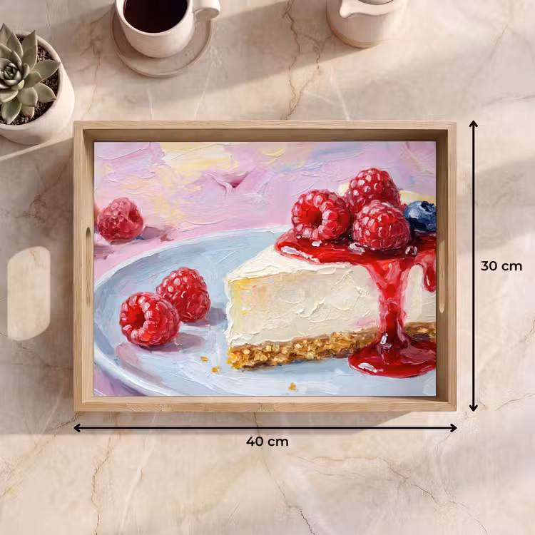 Dienblad - Eten - Cheesecake - Bessen - Abstract - Roze — 9