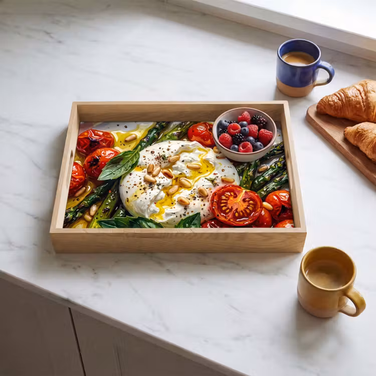 Dienblad - Eten - Groenten - Kaas - Modern - Vers — 4