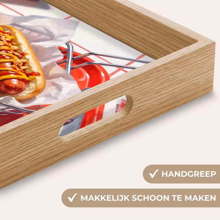 Dienblad - Eten - Hotdog - Fastfood - Modern - Rood — 5