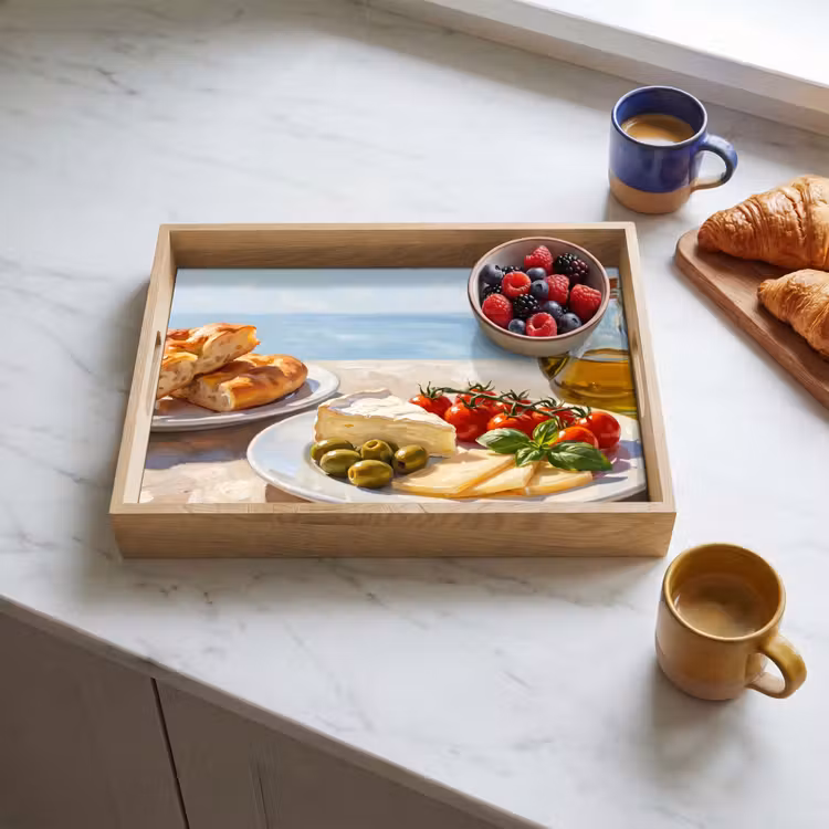Dienblad - Eten - Middellandse Zee - Natuur - Geschilderd — 4