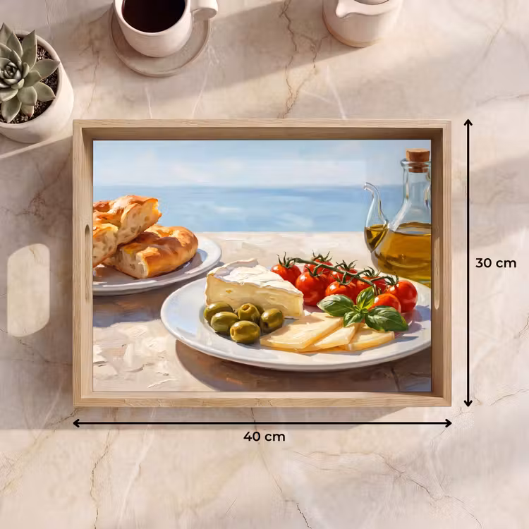 Dienblad - Eten - Middellandse Zee - Natuur - Geschilderd — 9