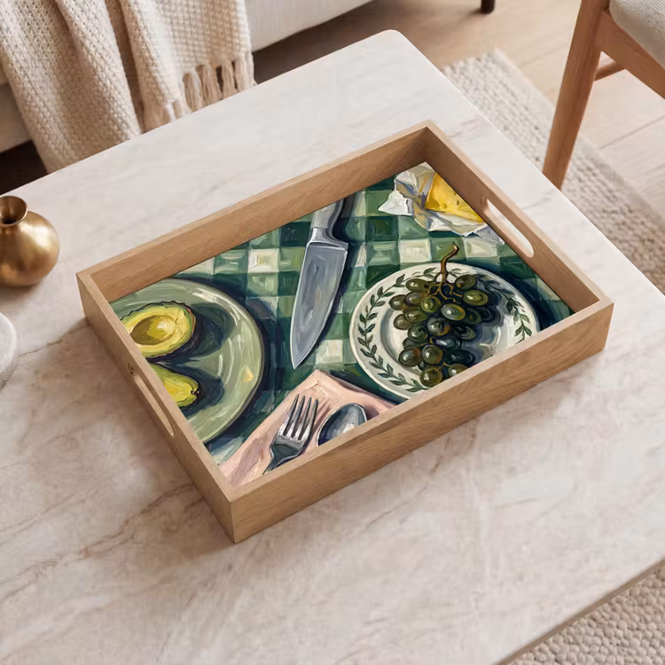 Dienblad - Eten - Ontbijt - Tafel - Modern - Groen — 2