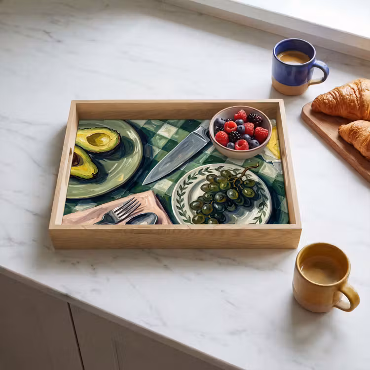 Dienblad - Eten - Ontbijt - Tafel - Modern - Groen — 4