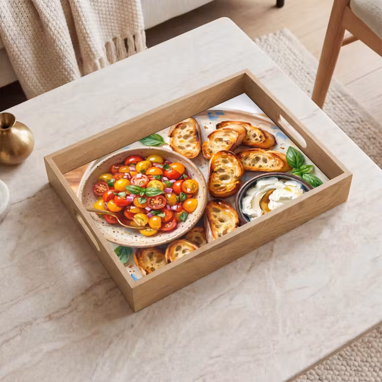 Dienblad - Eten - Tomaat - Brood - Kleurrijk - Keuken — 2