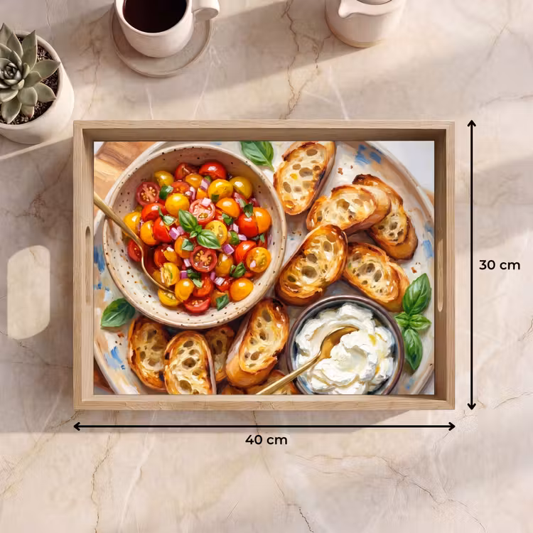 Dienblad - Eten - Tomaat - Brood - Kleurrijk - Keuken — 9