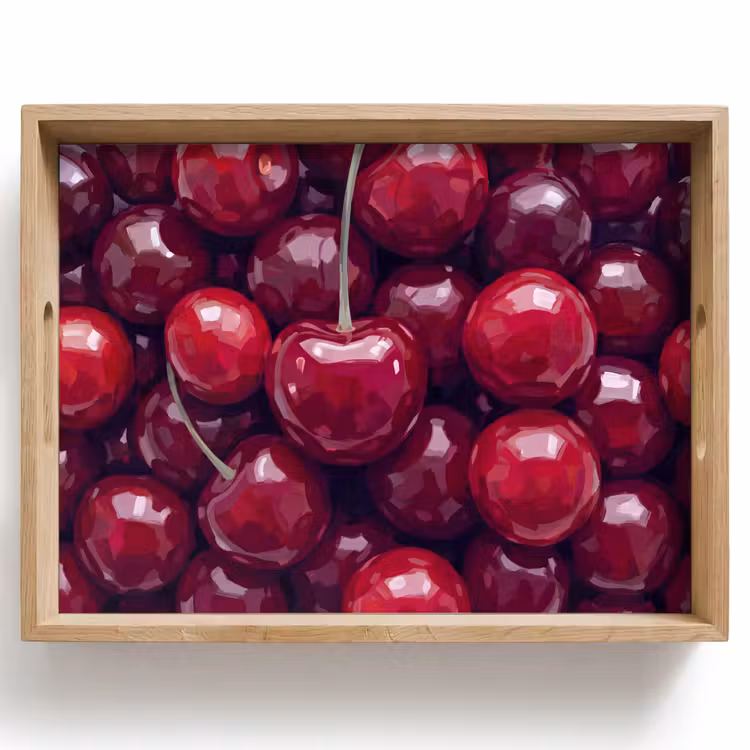 Dienblad - Fruit - Kersen - Eten - Modern - Rood — 1