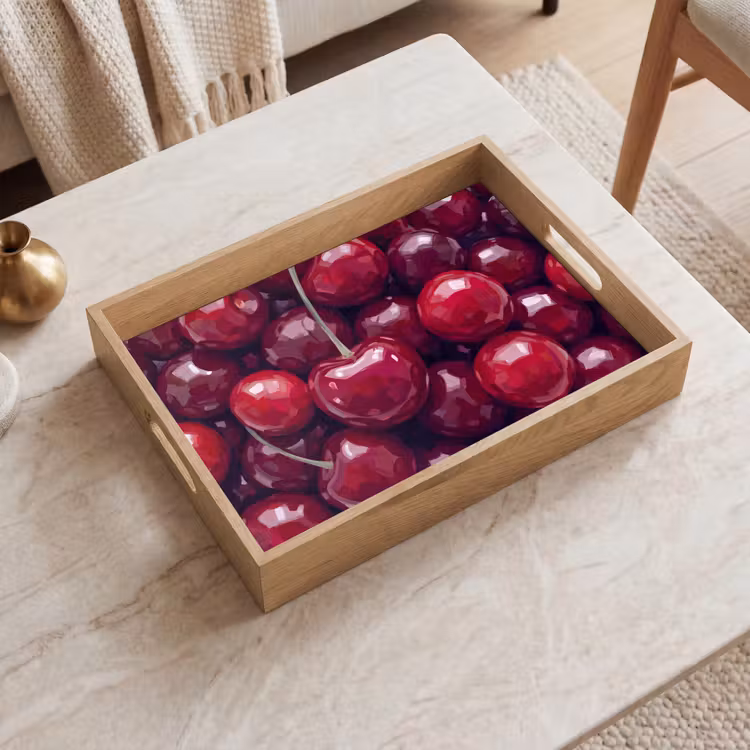 Dienblad - Fruit - Kersen - Eten - Modern - Rood — 2