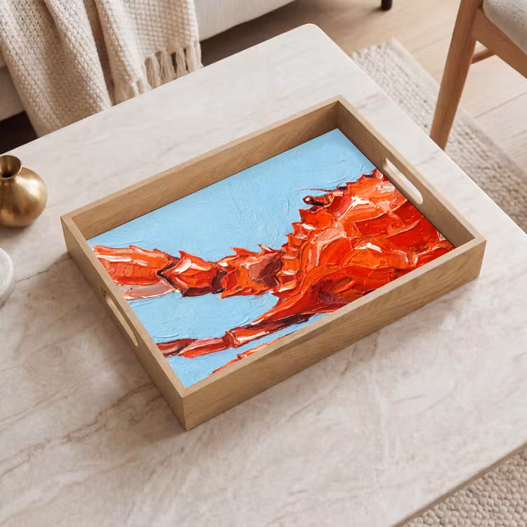 Dienblad - Krab - Zee - Dieren - Abstract - Rood — 2