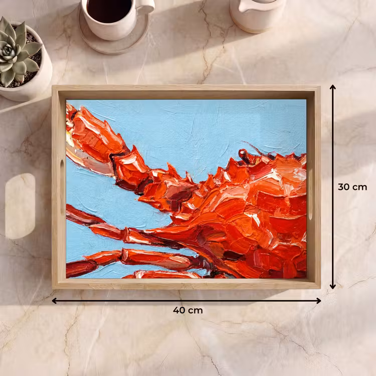 Dienblad - Krab - Zee - Dieren - Abstract - Rood — 9