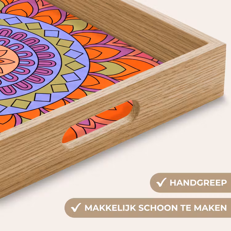 Dienblad - Mandala - Cirkel - Abstract - Kleurrijk - Patroon — 5