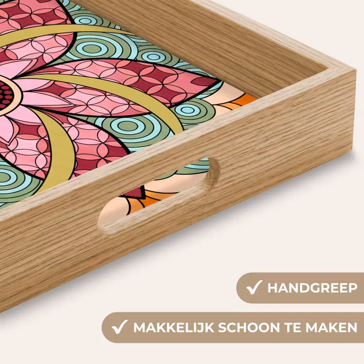 Dienblad - Mandala - Geometrisch - Kunst - Decoratief - Kleurrijk — 5
