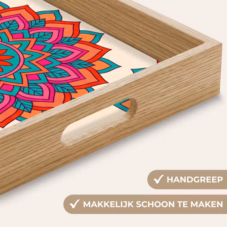Dienblad - Mandala - Patroon - Abstract - Kleurrijk - Modern — 5