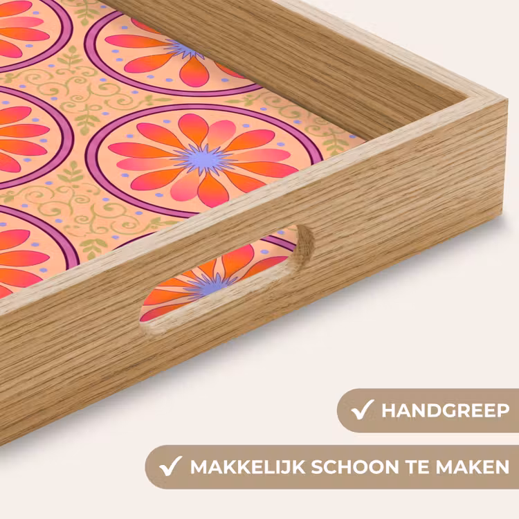 Dienblad - Patroon - Bloemen - Decoratief - Kleurrijk - Modern — 5