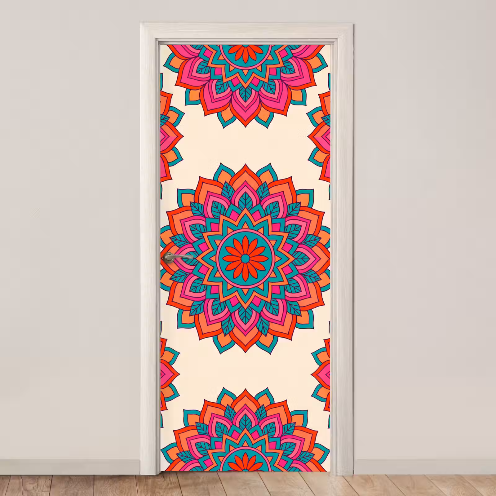 Deursticker - Mandala - Patroon - Abstract - Kleurrijk - Modern — 1