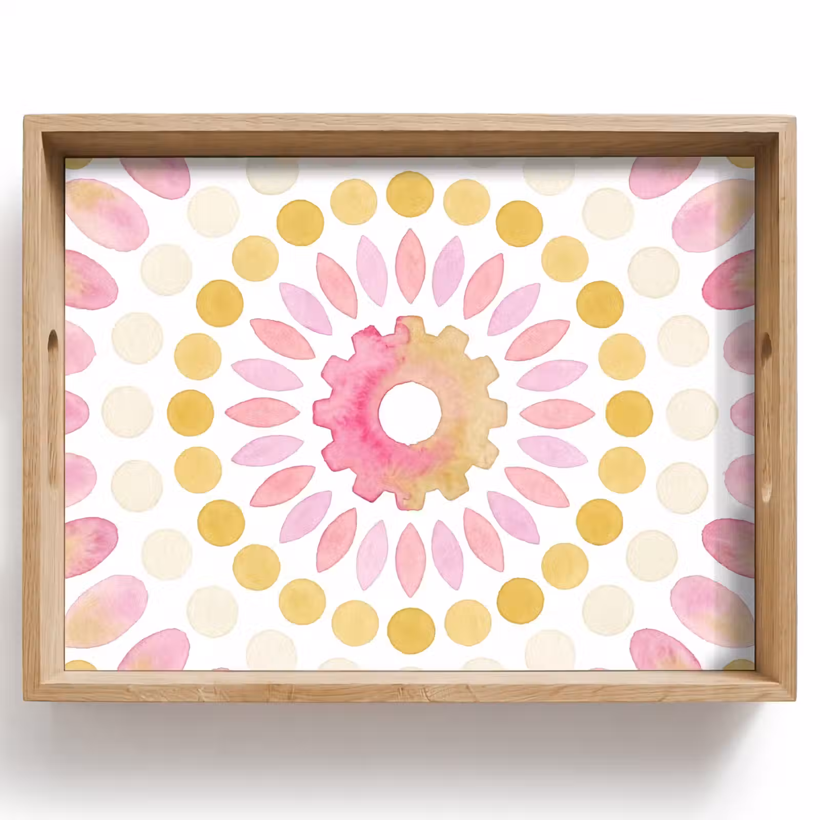 Dienblad - Abstract - Mandala - Kunst - Modern - Roze — 1