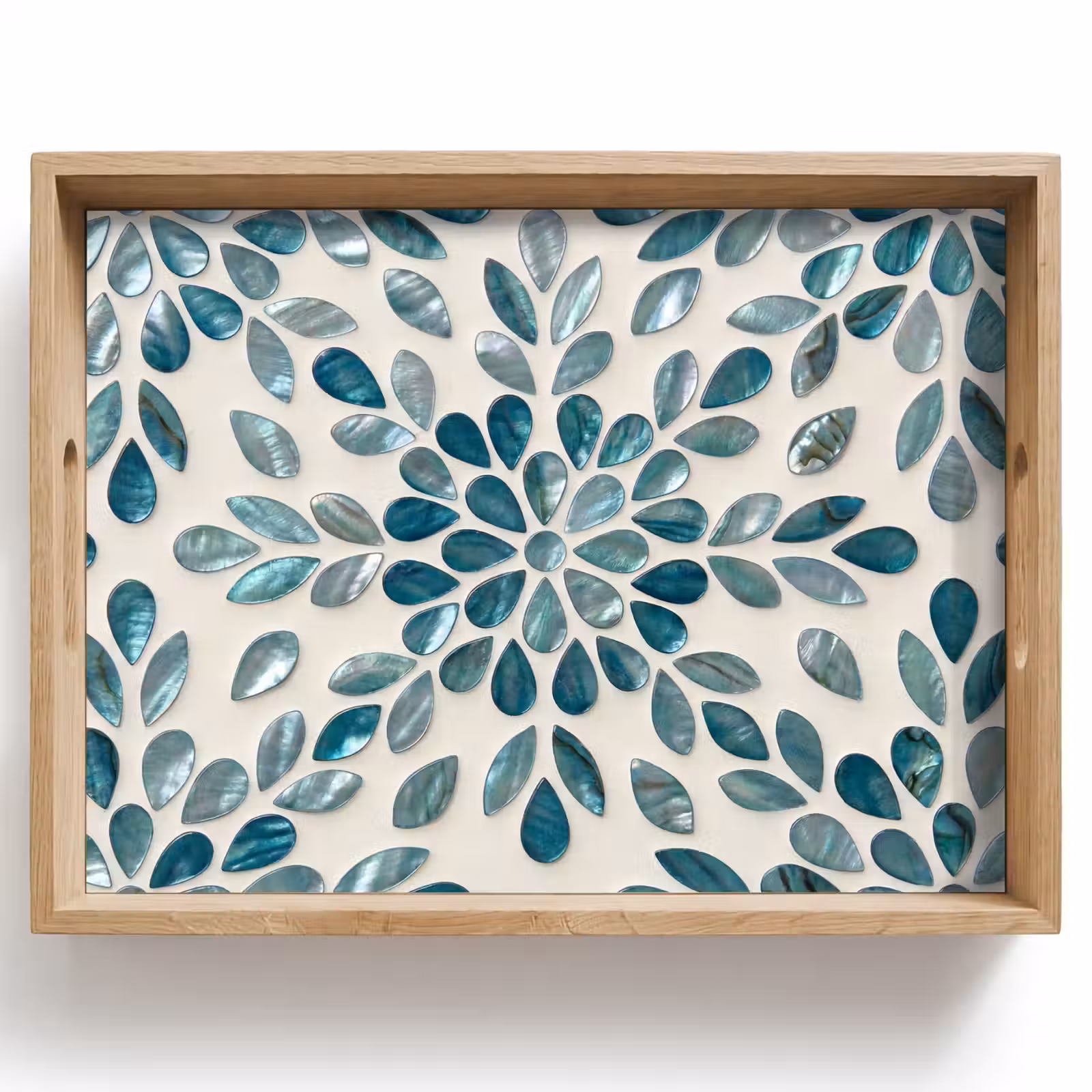 Dienblad - Patroon - Bladeren - Abstract - Modern - Turquoise — 1