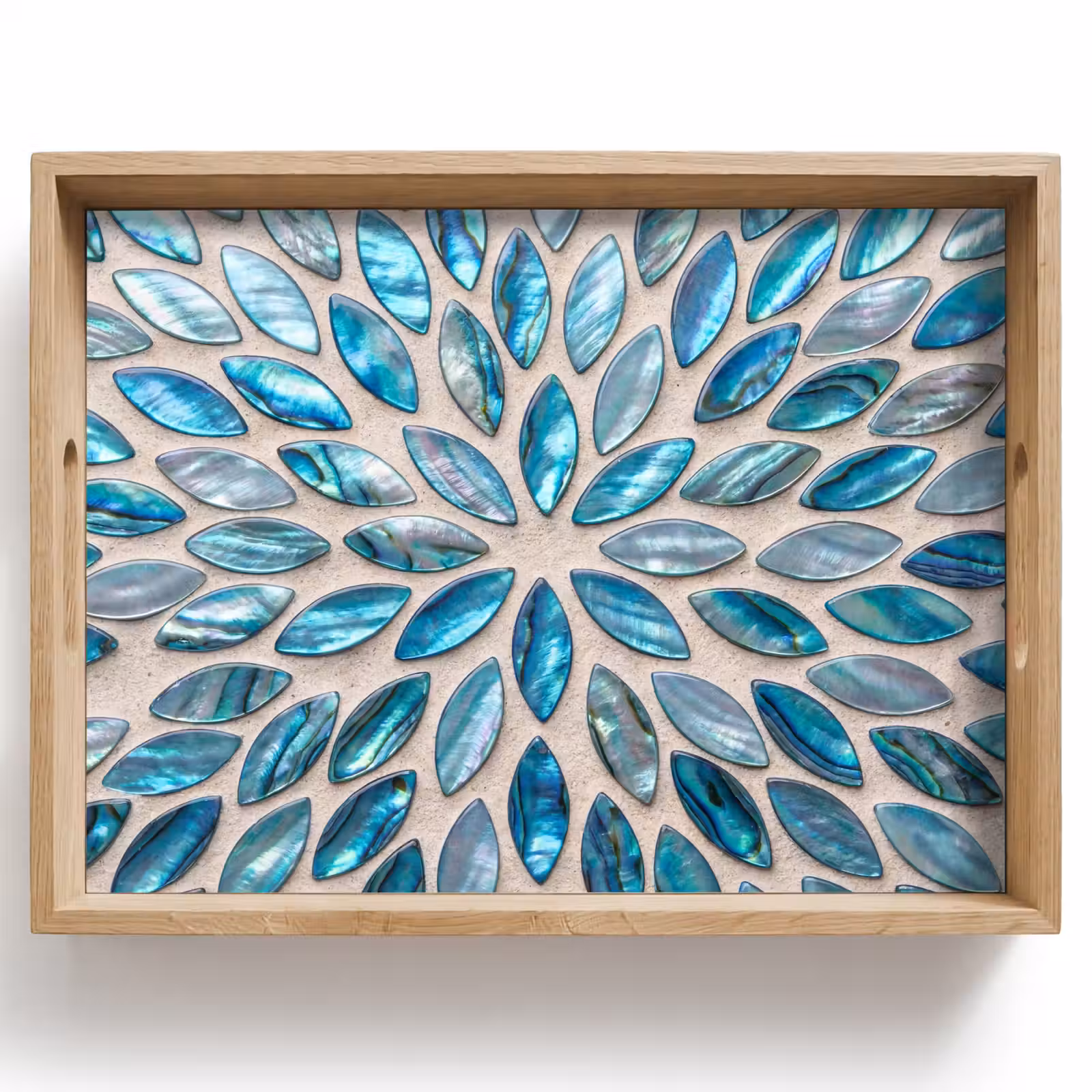 Dienblad - Patroon - Glans - Abstract - Blauw - Decoratie — 1